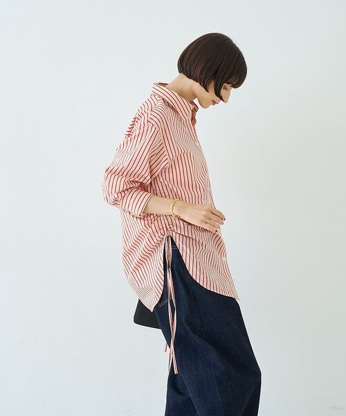 Rouge vif la cle / ルージュ・ヴィフ ラクレ シャツ・ブラウス | ストライプサイドドロストシャツ【予約】 | 詳細3