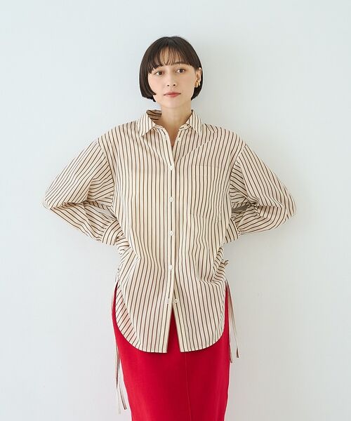Rouge vif la cle / ルージュ・ヴィフ ラクレ シャツ・ブラウス | ストライプサイドドロストシャツ【予約】 | 詳細26