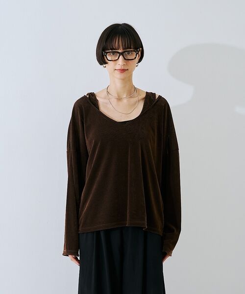 Rouge vif la cle / ルージュ・ヴィフ ラクレ Tシャツ | 【2点セット】シアーベロアストライプアンサンブル【予約】 | 詳細30