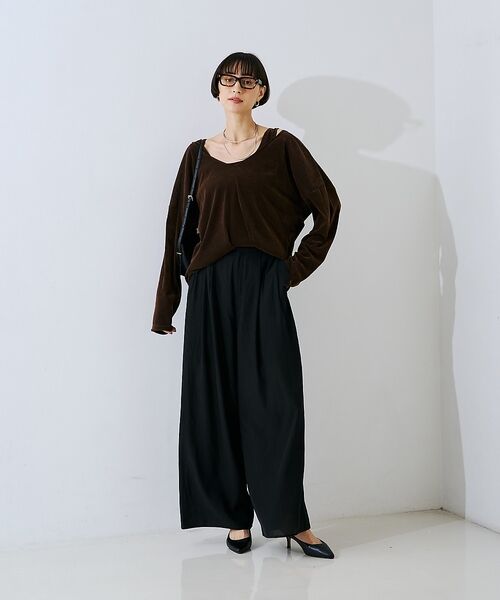 Rouge vif la cle / ルージュ・ヴィフ ラクレ Tシャツ | 【2点セット】シアーベロアストライプアンサンブル【予約】 | 詳細24