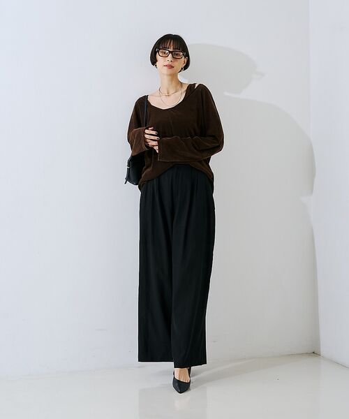 Rouge vif la cle / ルージュ・ヴィフ ラクレ Tシャツ | 【2点セット】シアーベロアストライプアンサンブル【予約】 | 詳細26