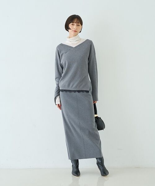 Rouge vif la cle / ルージュ・ヴィフ ラクレ Tシャツ | 前後2WAYウール釦テレコタートルカットソー【予約】 | 詳細12