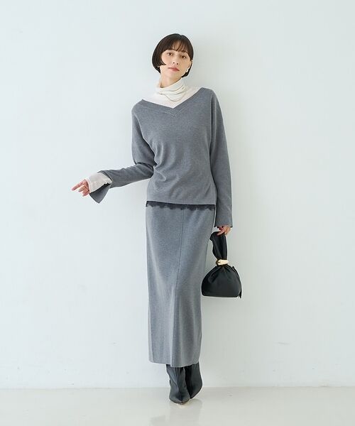 Rouge vif la cle / ルージュ・ヴィフ ラクレ Tシャツ | 前後2WAYウール釦テレコタートルカットソー【予約】 | 詳細14