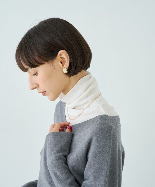 Rouge vif la cle / ルージュ・ヴィフ ラクレ Tシャツ | 前後2WAYウール釦テレコタートルカットソー【予約】 | 詳細6