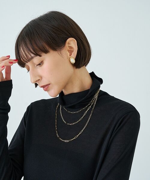 Rouge vif la cle / ルージュ・ヴィフ ラクレ Tシャツ | 前後2WAYウール釦テレコタートルカットソー【予約】 | 詳細24