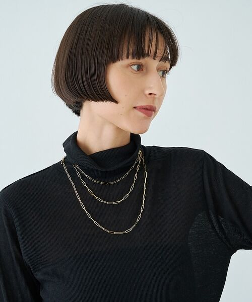 Rouge vif la cle / ルージュ・ヴィフ ラクレ Tシャツ | 前後2WAYウール釦テレコタートルカットソー【予約】 | 詳細25