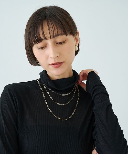 Rouge vif la cle / ルージュ・ヴィフ ラクレ Tシャツ | 前後2WAYウール釦テレコタートルカットソー【予約】 | 詳細26