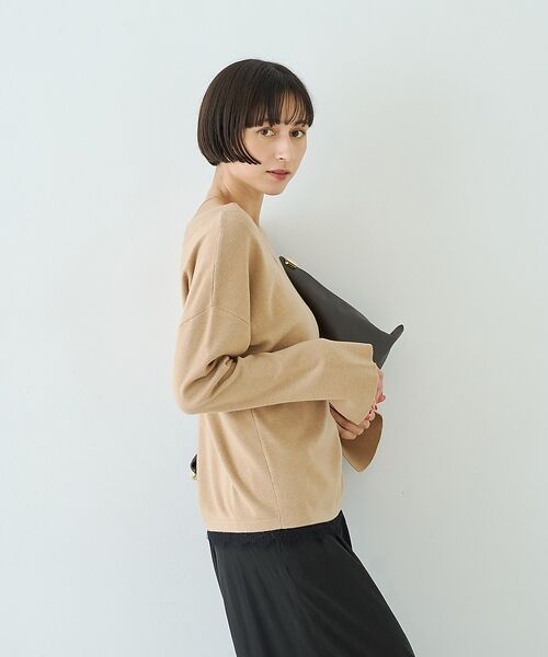 Rouge vif la cle / ルージュ・ヴィフ ラクレ ニット・セーター | 【セットアップ対応】前後2WAYウール混フレアスリーブプルオーバー【予約】 | 詳細3
