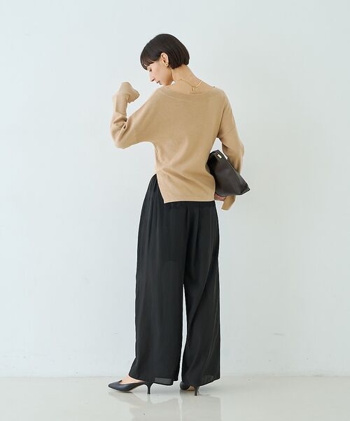 Rouge vif la cle / ルージュ・ヴィフ ラクレ ニット・セーター | 【セットアップ対応】前後2WAYウール混フレアスリーブプルオーバー【予約】 | 詳細9