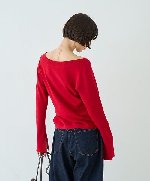 Rouge vif la cle / ルージュ・ヴィフ ラクレ ニット・セーター | 【セットアップ対応】前後2WAYウール混フレアスリーブプルオーバー【予約】 | 詳細24