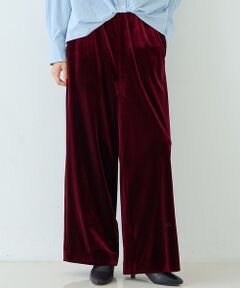 Rouge vif la cle / ルージュ・ヴィフ ラクレ パンツ | ベロアストレッチイージーパンツ/ウエストゴム【予約】