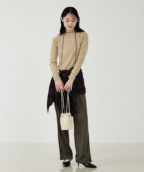 Rouge vif la cle / ルージュ・ヴィフ ラクレ ショルダーバッグ | 【blancle/ブランクレ】レザーミニ巾着バッグ/S.LEATHER TUBE | 詳細7