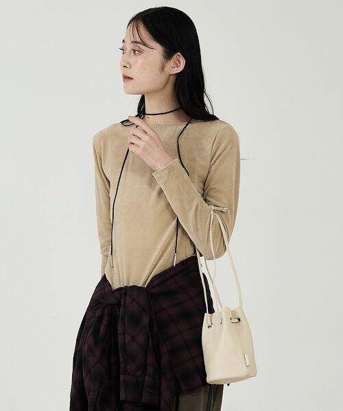 Rouge vif la cle / ルージュ・ヴィフ ラクレ ショルダーバッグ | 【blancle/ブランクレ】レザーミニ巾着バッグ/S.LEATHER TUBE | 詳細10