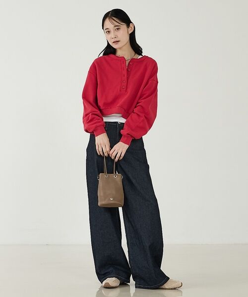 Rouge vif la cle / ルージュ・ヴィフ ラクレ ショルダーバッグ | 【blancle/ブランクレ】レザーミニ巾着バッグ/S.LEATHER TUBE | 詳細21