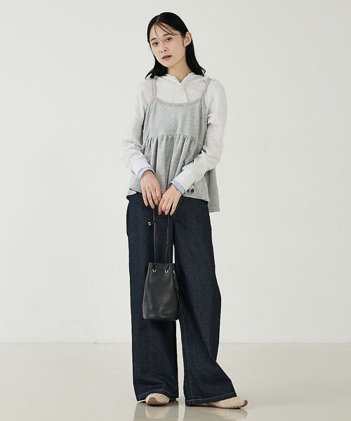 Rouge vif la cle / ルージュ・ヴィフ ラクレ ショルダーバッグ | 【blancle/ブランクレ】レザー巾着バッグ/S.LEATHER TUBE D | 詳細1