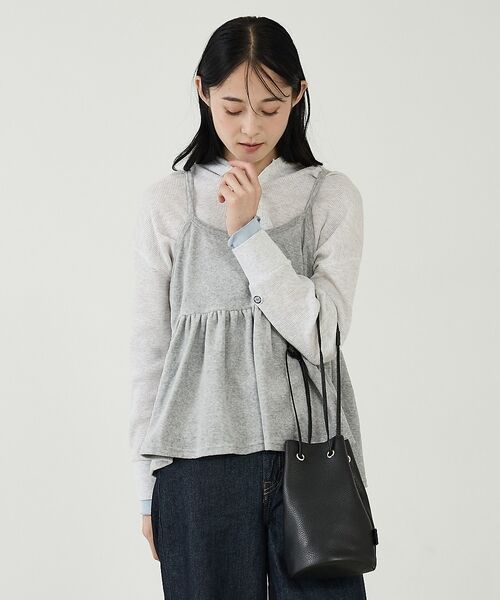 Rouge vif la cle / ルージュ・ヴィフ ラクレ ショルダーバッグ | 【blancle/ブランクレ】レザー巾着バッグ/S.LEATHER TUBE D | 詳細4