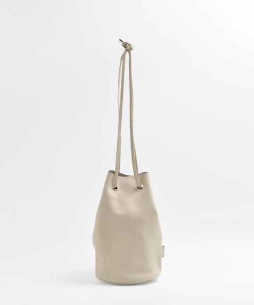 Rouge vif la cle / ルージュ・ヴィフ ラクレ ショルダーバッグ | 【blancle/ブランクレ】レザー巾着バッグ/S.LEATHER TUBE D（ライトベージュ）