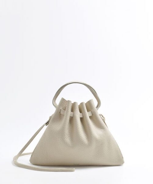 Rouge vif la cle / ルージュ・ヴィフ ラクレ ショルダーバッグ | 【blancle/ブランクレ】レザーギャザー2WAYバッグ/S.LEATHER（ライトベージュ）