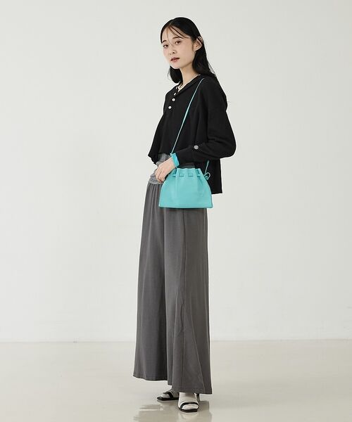 Rouge vif la cle / ルージュ・ヴィフ ラクレ ショルダーバッグ | 【blancle/ブランクレ】レザーギャザー2WAYバッグ/S.LEATHER | 詳細6