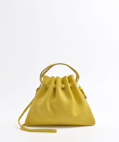 Rouge vif la cle / ルージュ・ヴィフ ラクレ ショルダーバッグ | 【blancle/ブランクレ】レザーギャザー2WAYバッグ/S.LEATHER（イエロー）