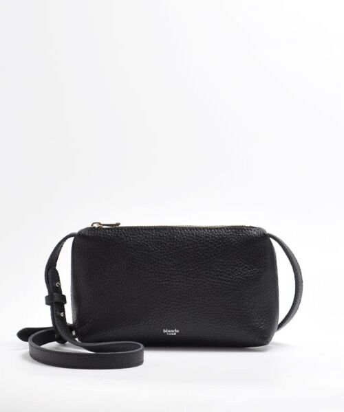 Rouge vif la cle / ルージュ・ヴィフ ラクレ ショルダーバッグ | 【blancle/ブランクレ】レザースクエアショルダーバッグ/S.LEATHER（ブラック）