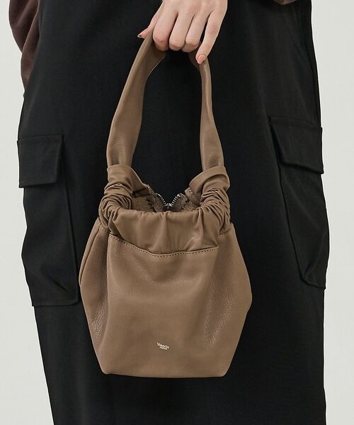 Rouge vif la cle / ルージュ・ヴィフ ラクレ ハンドバッグ | 【blancle/ブランクレ】ミニワンハンドルバッグ/LIGHT LEATHER（グレージュ）
