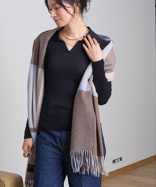 Rouge vif la cle / ルージュ・ヴィフ ラクレ マフラー・ショール・スヌード・ストール | 【人気追加 / 2026AW新作 / TWEEDMILL / ツイードミル】大判 | 詳細15