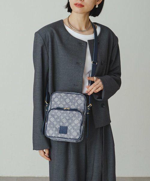 《Denim Print》スクエアショルダーバッグ (CE-1263-WEB)