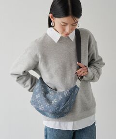【名品】ラウンドショルダーバッグ［Denim jacquard］