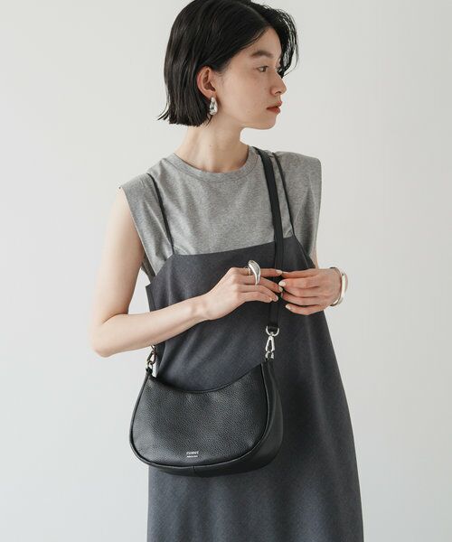 russet/ラシット WEB限定 ハーフムーン2wayショルダーバッグ ブラック FREE russet/ラシット WEB限定 ハーフムーン2wayショルダーバッグ ブラック FREE