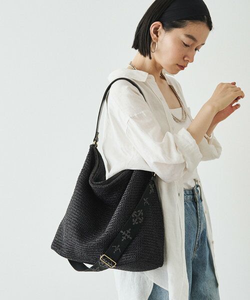 モノグラムテープ カゴ2wayバッグ （ショルダーバッグ）｜russet