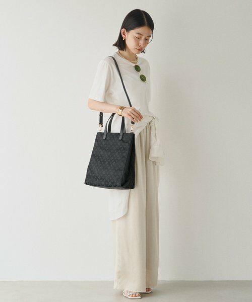 美品　ラシット　ラシット　2way　トートバッグ　大容量　A4　ナイロン 人気のSHOPPERがアップデートして再登場］ナイロン2WAYトート