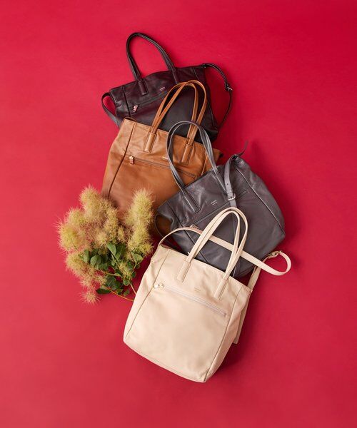 レザー2WAYトートバッグ （トートバッグ）｜russet / ラシット
