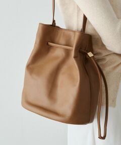 russet / ラシット ショルダーバッグ | レザー巾着バケットバッグ