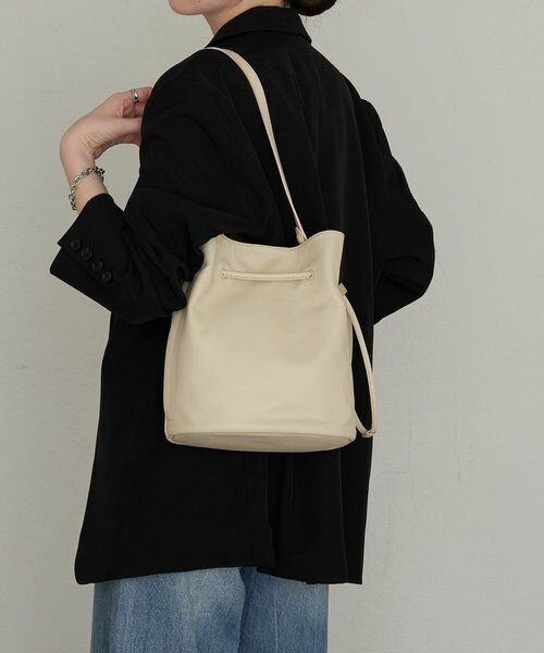 russet / ラシット ショルダーバッグ | レザー巾着バケットバッグ | 詳細8