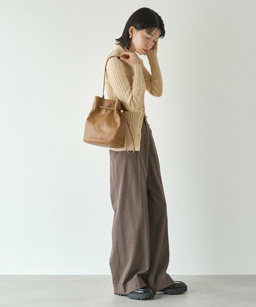 russet / ラシット ショルダーバッグ | レザー巾着バケットバッグ | 詳細22