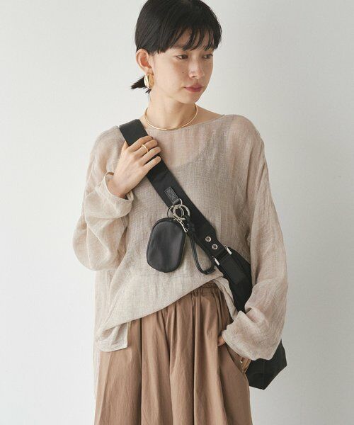 russet / ラシット キーホルダー・ストラップ | ソフトレザーカラビナ付き横長ポーチ | 詳細8