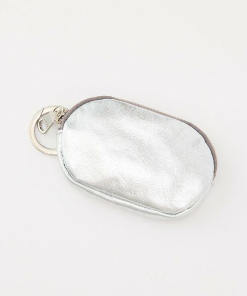 russet ラシット カラビナ付き レザーミニポーチ型チャーム シルバー russet チャーム カラビナ付き レザーミニポーチ型チャーム