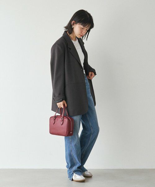 人気✨️russet　24AW 2WAYミニボストンバッグ　レザー　ボルドー 未使用級】russet 24AW 2WAYミニボストンバッグ レザー ボルドー