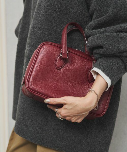 美品♪russet ラシット　2wayミニボストンバッグ ボルドー 未使用級】russet 24AW 2WAYミニボストンバッグ レザー ボルドー