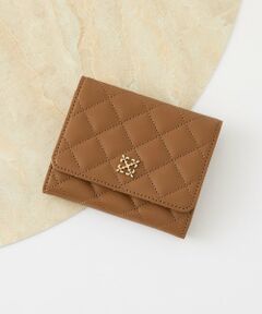 未使用タグ付き✨️ラシット　russet　２つ折り財布　グレー×ピンク russet ラシット モノグラムプレートスモールウォレット 二