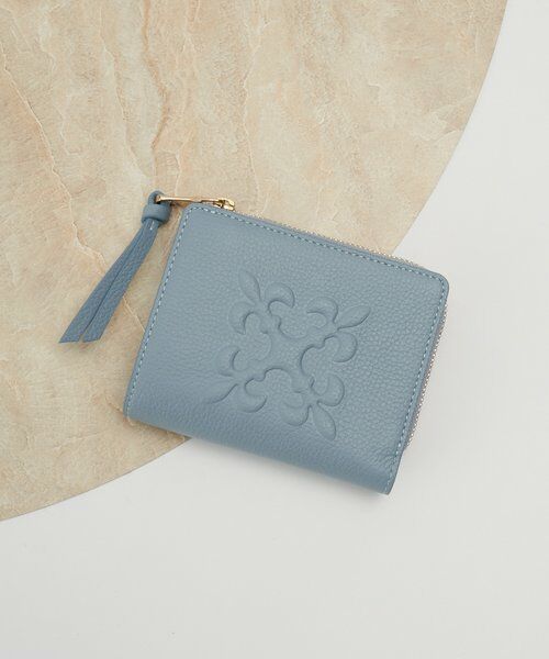 russet / ラシット 財布・コインケース・マネークリップ | エンボスモノグラムハーフウォレット（スカイブルー）