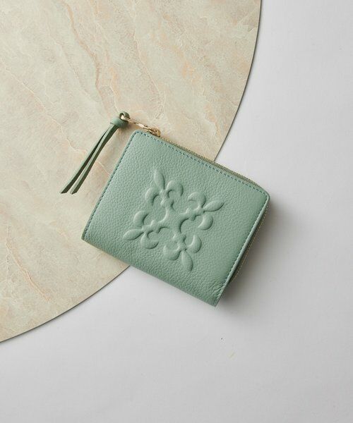 russet / ラシット 財布・コインケース・マネークリップ | エンボスモノグラムハーフウォレット（グリーン）