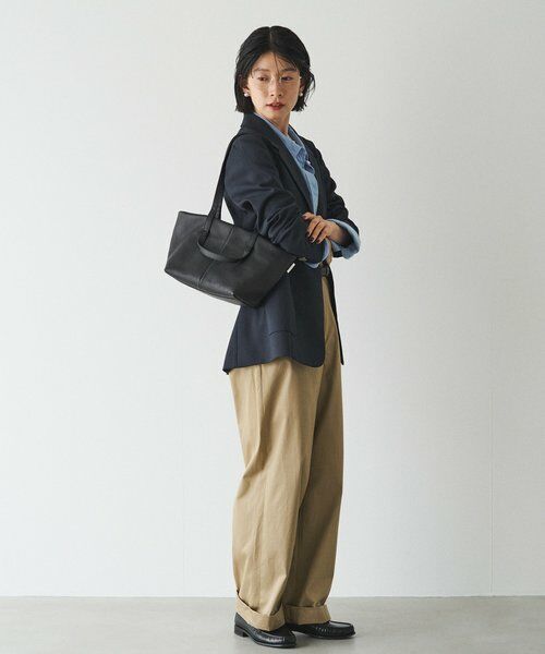 レザーダブルハンドルミニトートバッグ （トートバッグ）｜russet