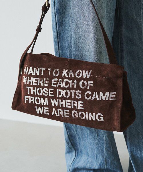 russet / ラシット ショルダーバッグ | ステンシルデザインスエードショルダーバッグ | 詳細13