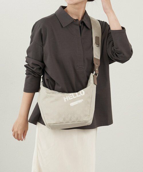 russet / ラシット ショルダーバッグ | ステンシル風プリント ナイロン2WAYミニショルダーバッグ | 詳細5