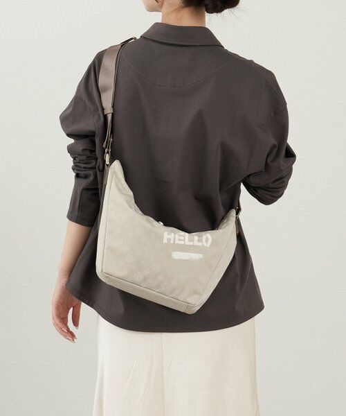 russet / ラシット ショルダーバッグ | ステンシル風プリント ナイロン2WAYミニショルダーバッグ | 詳細6