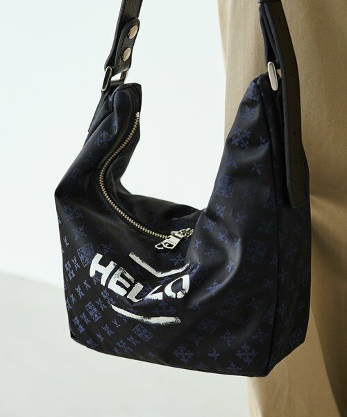 russet / ラシット ショルダーバッグ | ステンシル風プリント ナイロン2WAYミニショルダーバッグ | 詳細14