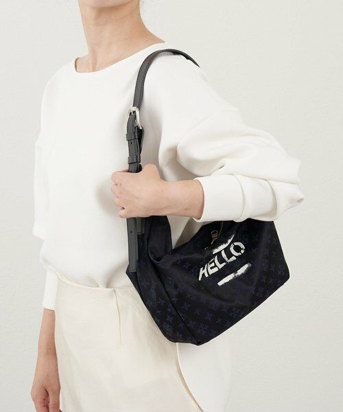 russet / ラシット ショルダーバッグ | ステンシル風プリント ナイロン2WAYミニショルダーバッグ | 詳細15