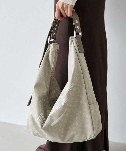 russet / ラシット ショルダーバッグ | ステンシル風プリント ナイロン2WAYショルダーバッグ | 詳細5